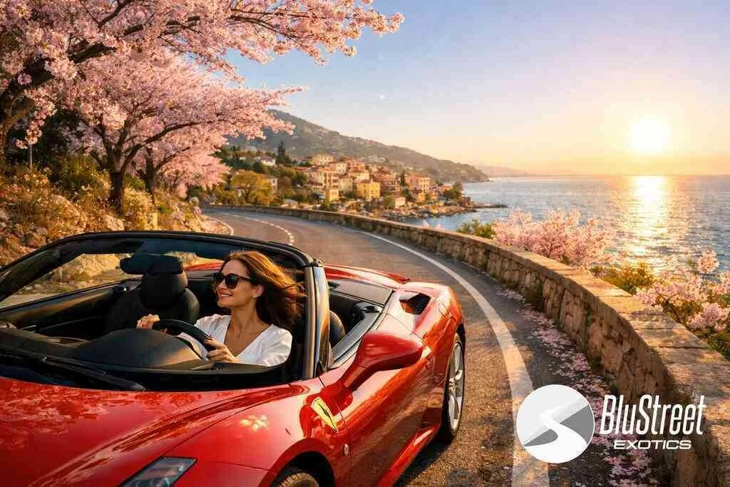 BluStreet Exotic Car Rentals Guide to Spring Road Trips