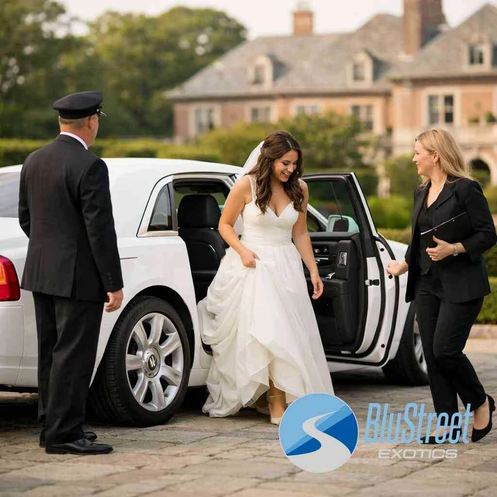 Choosing the right car for the camera, the curb, and the ceremony &mdash; BluStreet Exotic Car Rentals