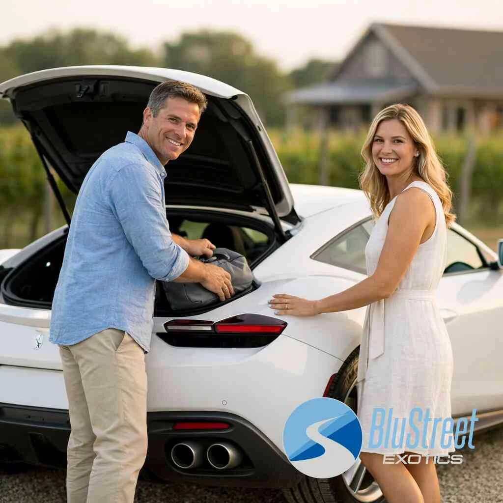 How to balance style, storage, and a relaxed return trip home — BluStreet Exotic Car Rentals