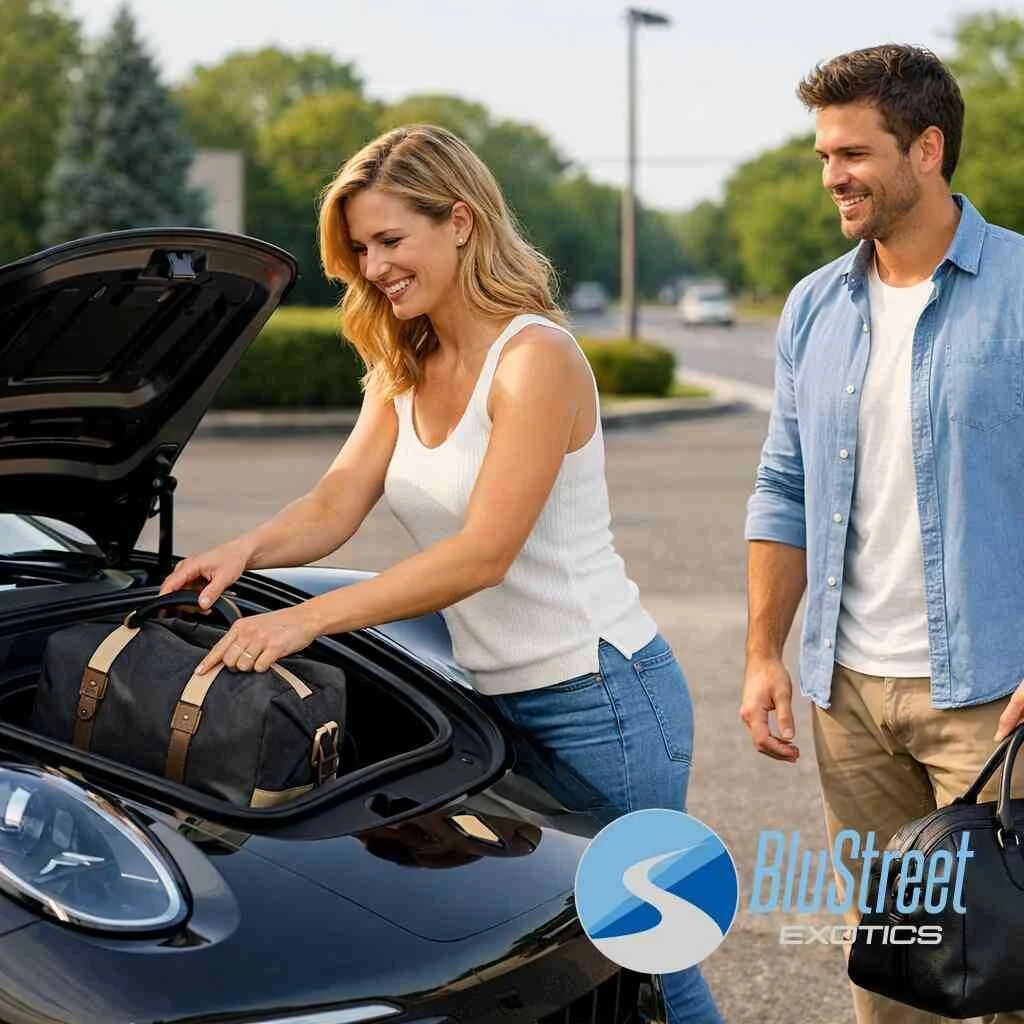 What makes this a strong match for couples, day rental exotic car plans, and weekend supercar rental — BluStreet Exotic