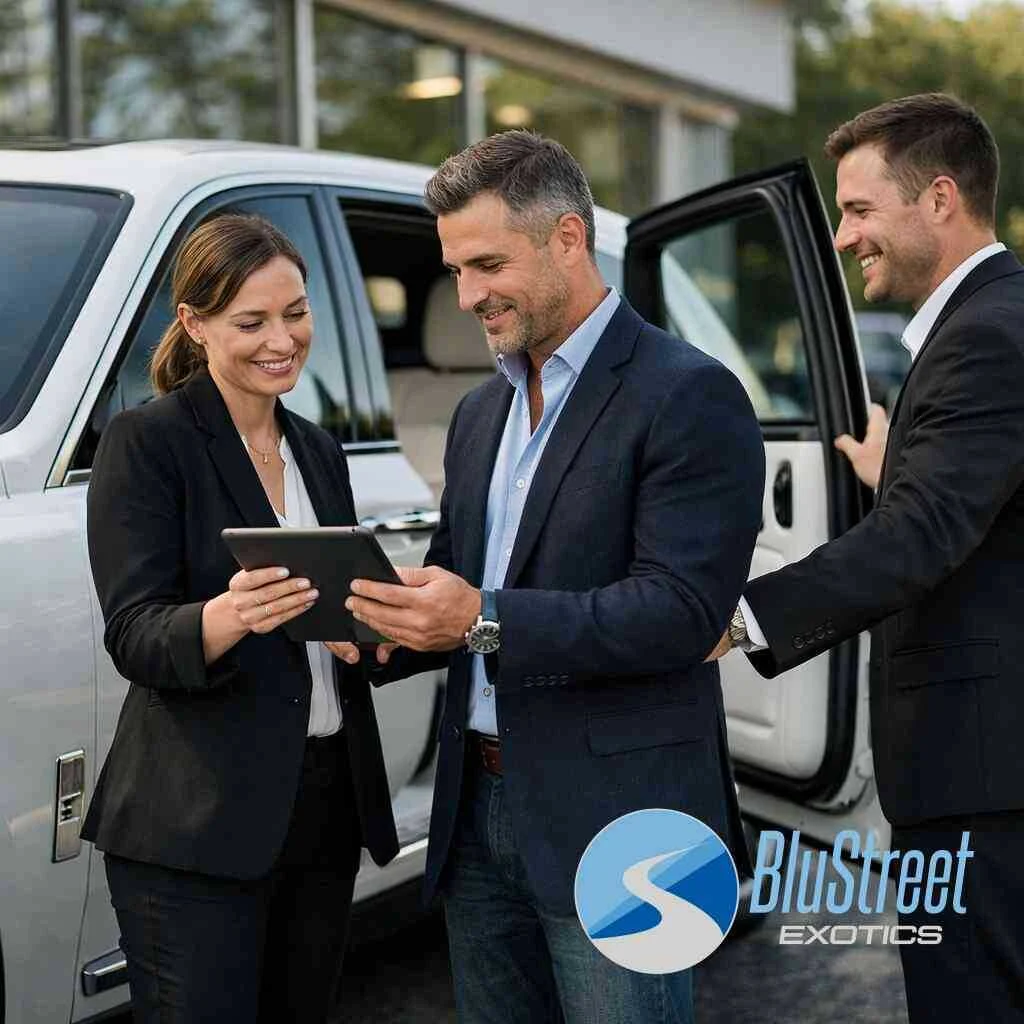 Why prom exotic car rental, wedding exotic car rental, and corporate luxury rental are handled differently — BluStreet E